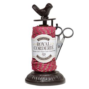 Gift, Hemptique®, cast iron, 7-1/4x3-1/2 inch cord holder with 3-1/2 inch scissors. Sold per 3-piece set.