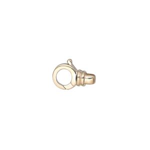 Clasp lobster claw 1pkg1 14Kt gold, 13x7.5mm, 1-strand