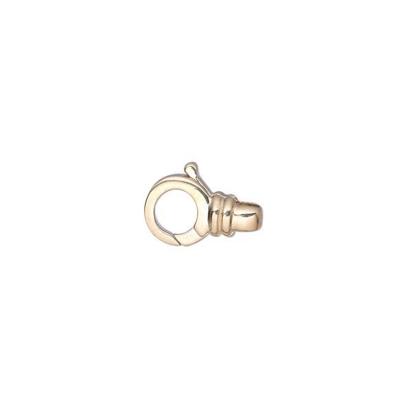 Clasp, lobster claw, 14Kt gold, 13x7.5mm. Sold individually. image number 0