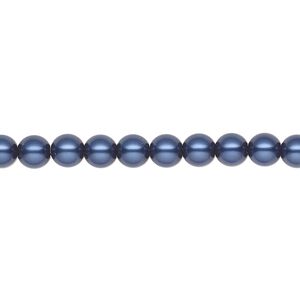 Pearl 50pk blue, Preciosa Czech crystal 5mm round