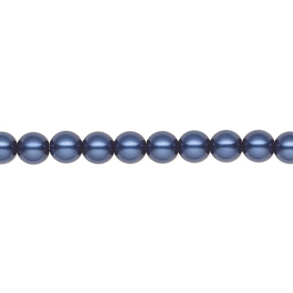 Pearl 50pk blue, Preciosa Czech crystal 5mm round image number 0