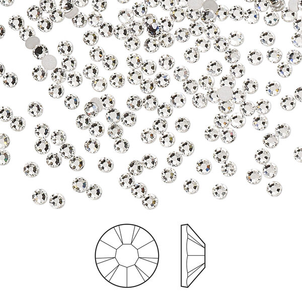 Flat back 1440pk crystal foil back, Preciosa MAXIMA Czech crystal rhinestone 2.1-2.3mm chaton rose round SS7 image number 0