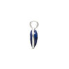 Drop 1pkg1 sterling silver and blue agate (dyed), 14x9.5mm 2sided carved leaf. image number 1