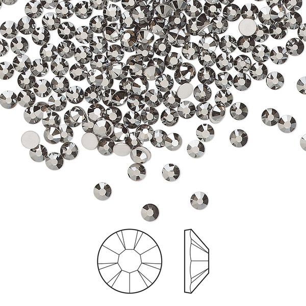 Flat back 144pk crystal Biarritz foil back, Preciosa MAXIMA Czech crystal rhinestone 2.5-2.7mm chaton rose round SS9 image number 0