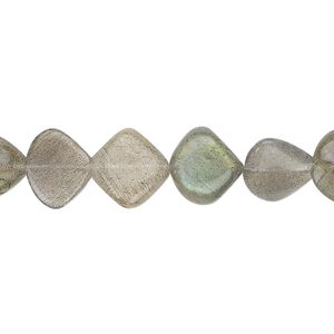 Labradorite 1pkg1, hand-cut flat teardrop bead natural 13 inch 9x9mm-11x11mm