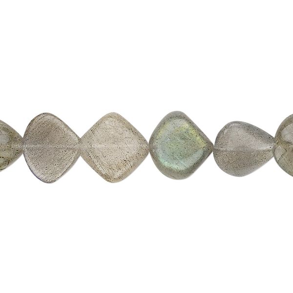 Labradorite 1pkg1, hand-cut flat teardrop bead natural 13 inch 9x9mm-11x11mm image number 0