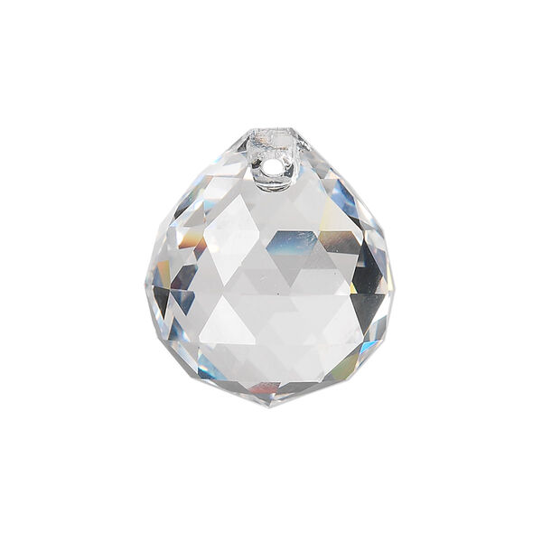 Drop 65pk clear, Asfour Crystal 23x20mm top-drilled faceted round teardrop image number 0
