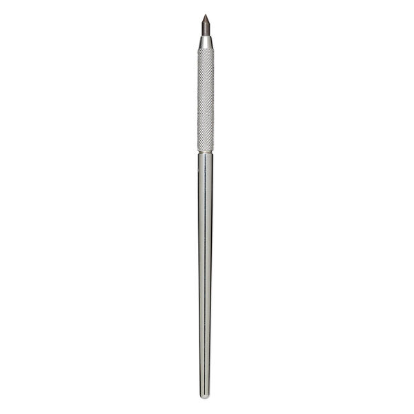 Engraving pen, steel and tungsten carbide, silver and blue, 5-3/4 inches with 0.5mm engraving tip. Sold individually. image number 0