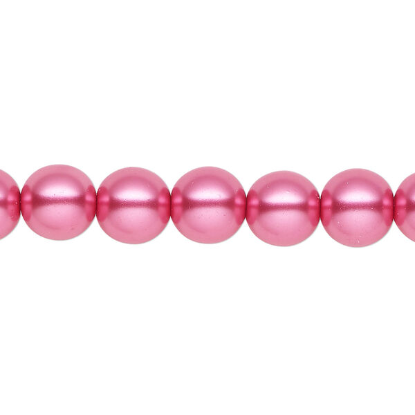 Pearl 2pk pink, Celestial Crystal® 8mm round 15.5-16 inch image number 0