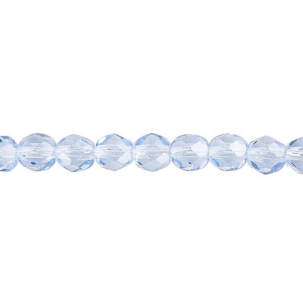 Czech fire-polished glass 1pkg1200, faceted round bead, 6mm image number 0