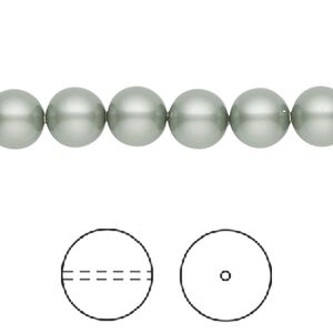 Pearl 50pk powder green, Crystal Passions® 8mm round 5810