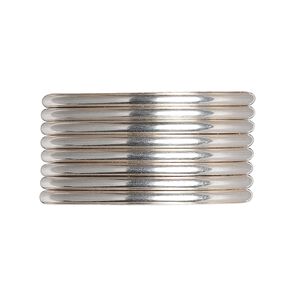 Wire, Argentium® silver, dead-soft, round, 12 gauge. Sold per pkg of 5 feet.