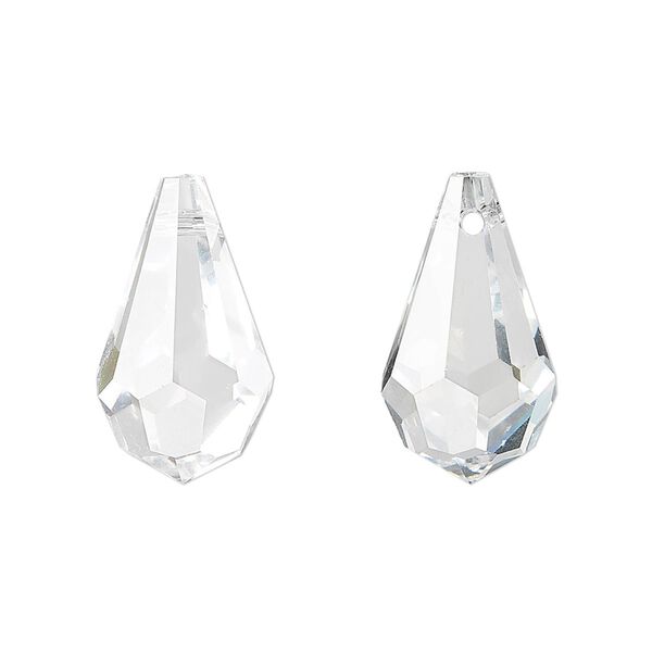 Drop 5pk clear, Asfour Crystal 20x11mm top-drilled faceted teardrop image number 0