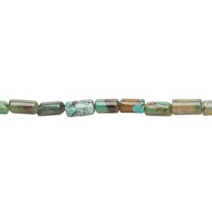 Turquoise 1pkg1, round tube bead 15.5-16 inch 4x3mm-7x4mm