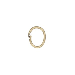 Loop Lock™, JBB Findings, antiqued brass, 12x10mm smooth oval. Sold per pkg of 4.