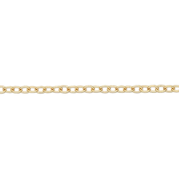 Chain, gold-finished brass, 3x2.5mm cable. Sold per pkg of 5 feet. image number 0