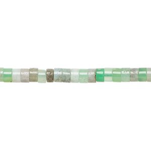 Chrysoprase 1pkg1, heishi bead natural 8 inch 4x1.5mm-4x2.5mm