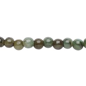 Jadeite 1pkg1, round bead natural 15.5-16 inch 6mm