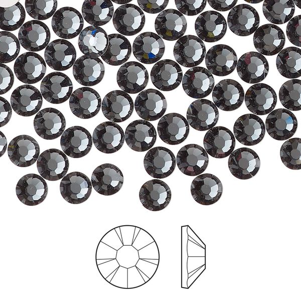 Flat back 1440pk light graphite foil back, Preciosa MAXIMA Czech crystal rhinestone 4.6-4.8mm chaton rose round SS20 image number 0