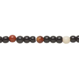 Multi-gemstone 1pkg1, round bead 15 inch 4mm