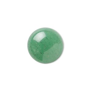 Green aventurine 1pkg4, calibrated round cab natural 12mm