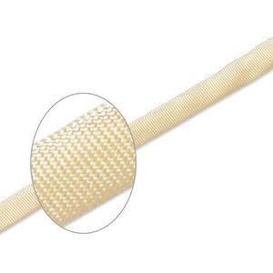 Cord, silk, dark cream, 4mm. Sold per pkg of 15 feet.