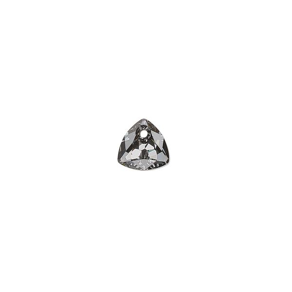 Drop 1pk crystal silver night, Crystal Passions® 8mm pendant trilliant cut 6434 image number 0