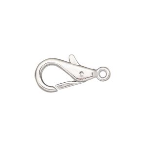Clasp lobster claw 1pkg10 "pewter" (zinc alloy), 20x10mm, imitation rhodium-finished steel 1-strand