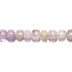 Amethyst / ametrine 1pkg1, hand-cut rondelle bead 8 inch 7x3mm-9x7mm