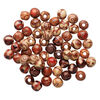 Bead mix, wood (coated), multicolored, 10mm hand-cut round with painted pattern. Sold per pkg of 100. image number 1