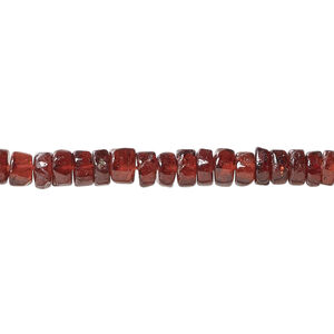 Garnet 1pkg1, hand-cut heishi bead natural, 14 inch 4x2mm-6x4mm
