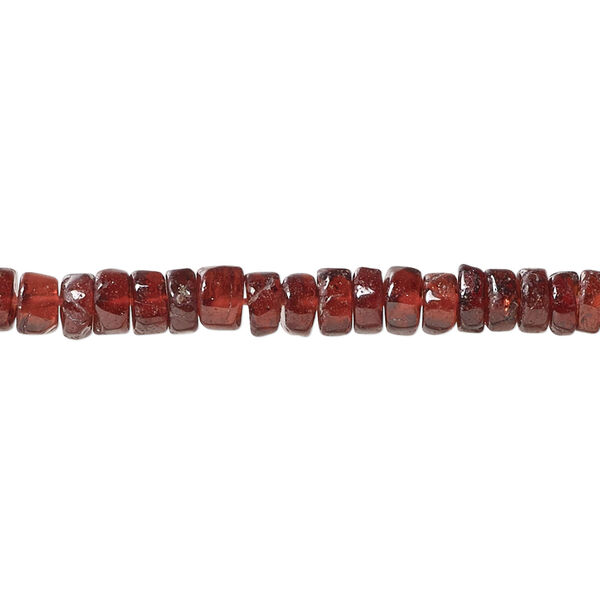 Garnet 1pkg1, hand-cut heishi bead natural, 14 inch 4x2mm-6x4mm image number 0