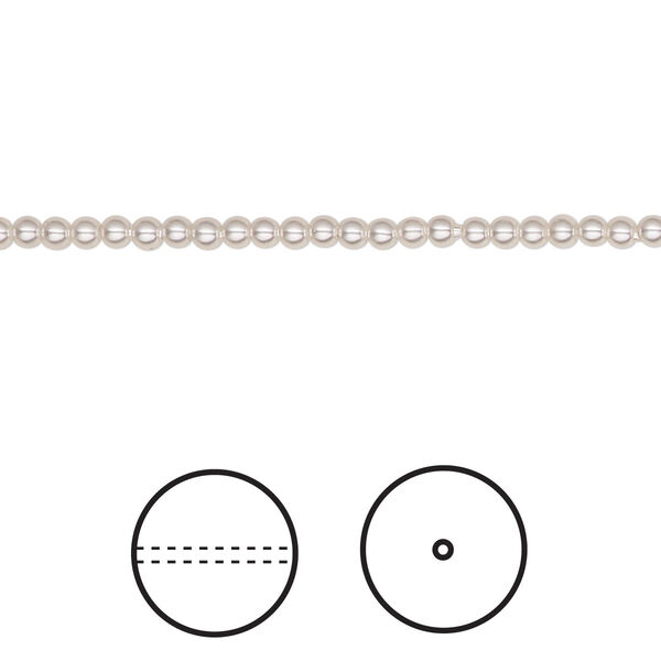 Pearl 1000pk white, Crystal Passions® 2mm round 5810 image number 0
