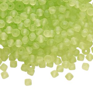 Bead 720pk limecicle matte, Preciosa Czech crystal 4mm bicone