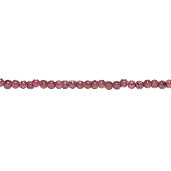 Rhodolite garnet 1pkg1, hand-cut round bead, 13 inch 2mm image number 0