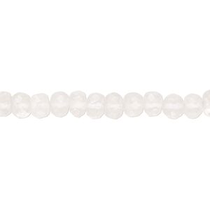Ice quartz 1pkg1, hand-cut micro-faceted rondelle bead natural 14 inch 5x4mm-6x5mm