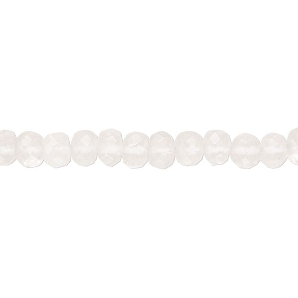 Ice quartz 1pkg1, hand-cut micro-faceted rondelle bead natural 14 inch 5x4mm-6x5mm image number 0