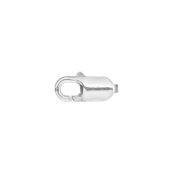Clasp, lobster claw, sterling silver, 16x7mm. Sold per pkg of 2. image number 0