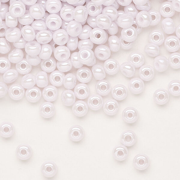 Seed bead, Preciosa Ornela Czech glass, pkg/500g, #6 rocaille, opaque luster pink, (78420). image number 0