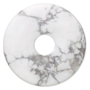 Howlite 1pkg1, donut focal natural 50mm