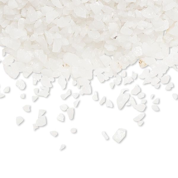 Inlay chip, white agate (natural), mini undrilled chip, Mohs hardness 6-1/2 to 7. Sold per 50-gram pkg. image number 0
