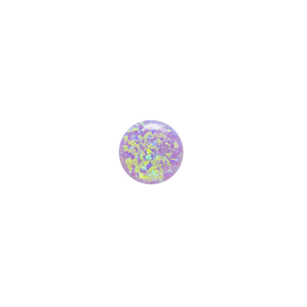 Cabochon, "opal" (silica and epoxy) (man-made), lavender, 10mm calibrated round. Sold individually. image number 0