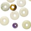 Multi-gemstone / glass 1pkg10, donut focal mix 6-30mm image number 0