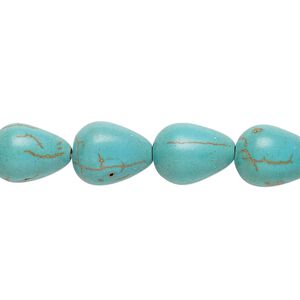 Magnesite 1pkg1, teardrop bead 15 inch 13x10mm