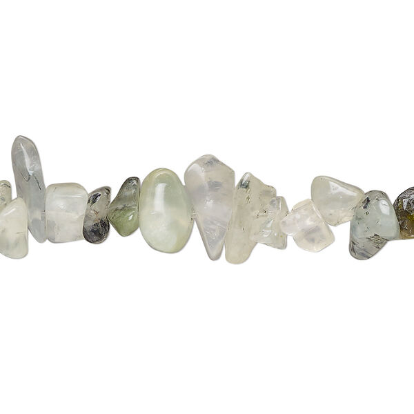 Bead, prehnite (natural), small chip, Mohs hardness 6 to 6-1/2. Sold per 15" to 16" strand. image number 0