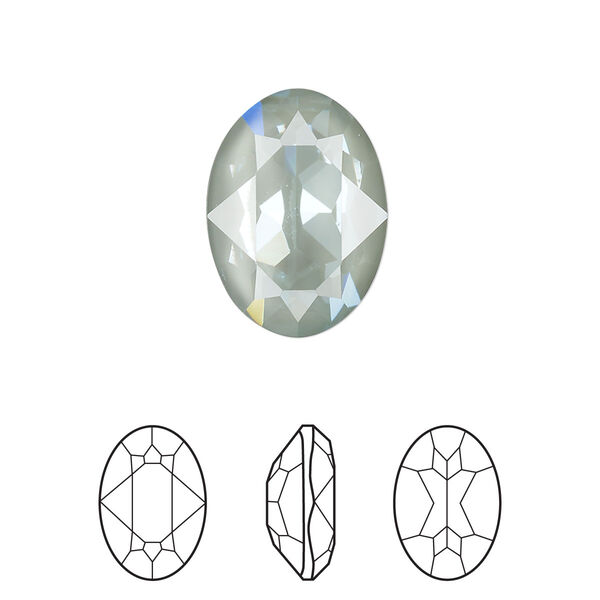 Fancy stone 1pk crystal agave ignite LacquerPRO, Crystal Passions® 18x13mm oval 4120 image number 0