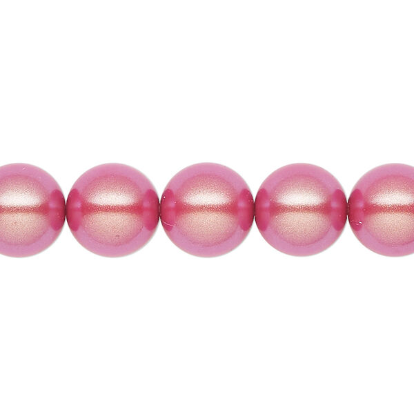 Pearl 10pk pearlescent red, Preciosa Czech crystal 10mm round image number 0