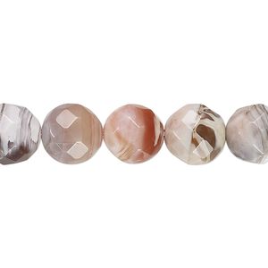 Pink botswana agate 1pkg1, faceted round bead natural 15.5-16 inch 10mm