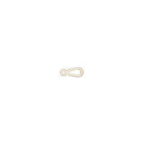Drop, 14Kt gold-filled, 7x3mm open teardrop. Sold per pkg of 10.