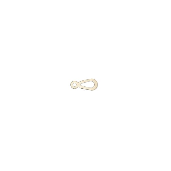Drop, 14Kt gold-filled, 7x3mm open teardrop. Sold per pkg of 10. image number 0